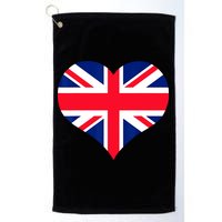 Union Jack British Flag Heart British Isles Golf Towel