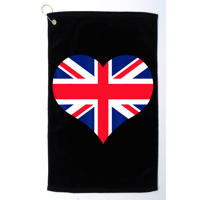Union Jack British Flag Heart British Isles Golf Towel