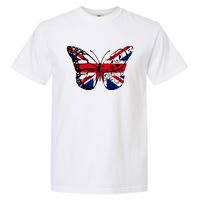 Union Jack Butterfly Butterflies Flag Wings British UK Flag Garment-Dyed Heavyweight T-Shirt