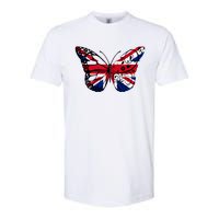 Union Jack Butterfly Butterflies Flag Wings British UK Flag Softstyle CVC T-Shirt