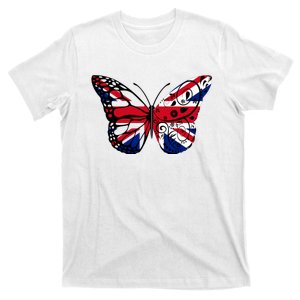 Union Jack Butterfly Butterflies Flag Wings British UK Flag T-Shirt