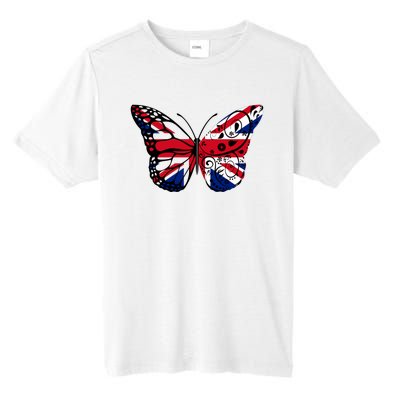 Union Jack Butterfly Butterflies Flag Wings British UK Flag Tall Fusion ChromaSoft Performance T-Shirt