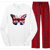 Union Jack Butterfly Butterflies Flag Wings British UK Flag Long Sleeve Pajama Set