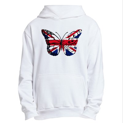 Union Jack Butterfly Butterflies Flag Wings British UK Flag Urban Pullover Hoodie