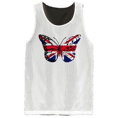 Union Jack Butterfly Butterflies Flag Wings British UK Flag Mesh Reversible Basketball Jersey Tank