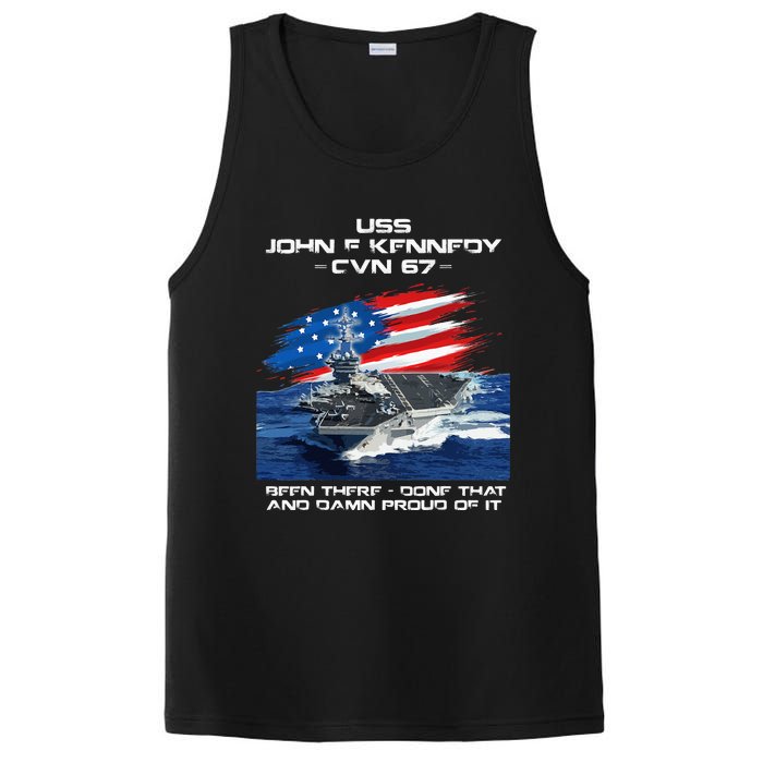 USS John F Kennedy CV 67 Aircraft Carrier Veteran USA Flag PosiCharge Competitor Tank