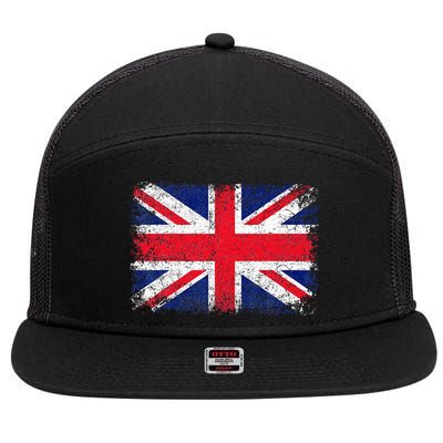 UNION JACK FLAG UNITED KINGDOM GREAT BRITAIN ENGLAND 7 Panel Mesh Trucker Snapback Hat