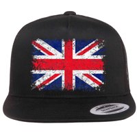 UNION JACK FLAG UNITED KINGDOM GREAT BRITAIN ENGLAND Flat Bill Trucker Hat