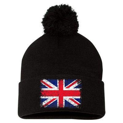 UNION JACK FLAG UNITED KINGDOM GREAT BRITAIN ENGLAND Pom Pom 12in Knit Beanie