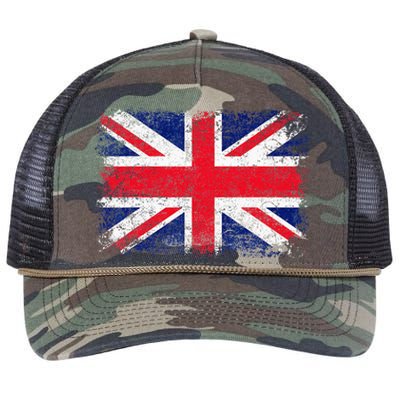 UNION JACK FLAG UNITED KINGDOM GREAT BRITAIN ENGLAND Retro Rope Trucker Hat Cap