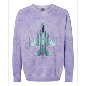 US Jet Fighter Jet Plane Pilot Gift Colorblast Crewneck Sweatshirt