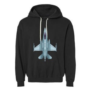 US Jet Fighter Jet Plane Pilot Gift Garment-Dyed Fleece Hoodie