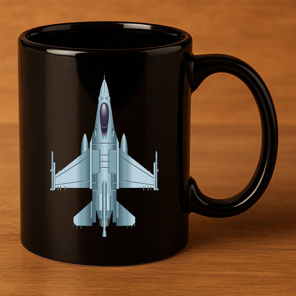US Jet Fighter Jet Plane Pilot Gift 11oz C Handle Ceramic Mug