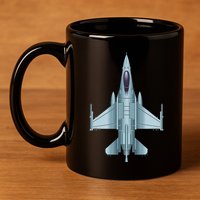 US Jet Fighter Jet Plane Pilot Gift 11oz C Handle Ceramic Mug