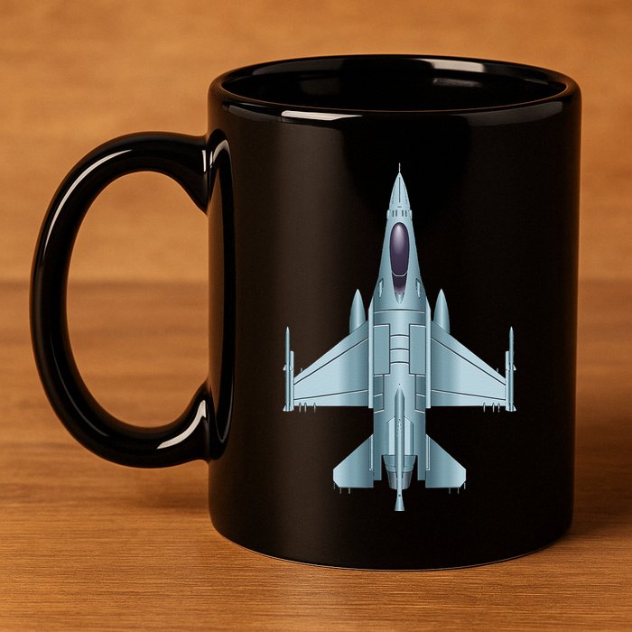 US Jet Fighter Jet Plane Pilot Gift 11oz C Handle Ceramic Mug