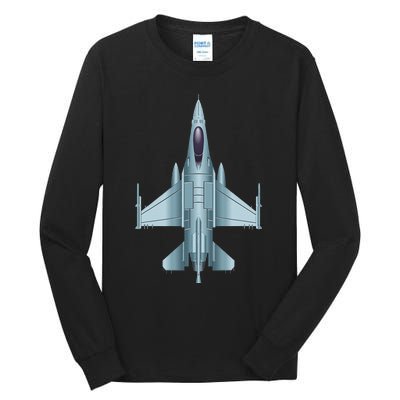 US Jet Fighter Jet Plane Pilot Gift Tall Long Sleeve T-Shirt