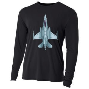 US Jet Fighter Jet Plane Pilot Gift Cooling Performance Long Sleeve Crew