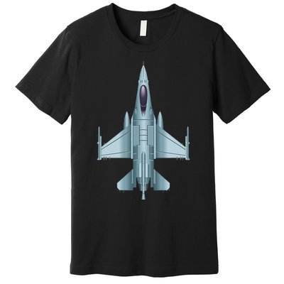 US Jet Fighter Jet Plane Pilot Gift Premium T-Shirt