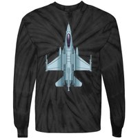 US Jet Fighter Jet Plane Pilot Gift Tie-Dye Long Sleeve Shirt