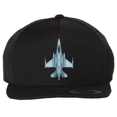 US Jet Fighter Jet Plane Pilot Gift Wool Snapback Cap