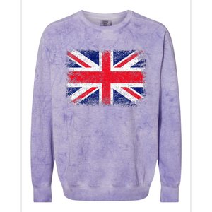 Union Jack Flag United Kingdom Great Britain England Colorblast Crewneck Sweatshirt