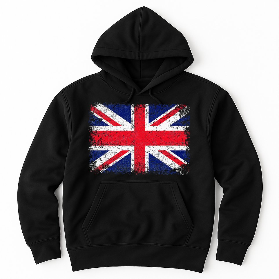 Union Jack Flag United Kingdom Great Britain England Hoodie