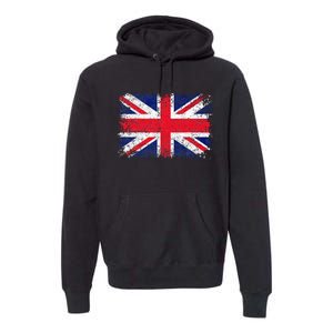 Union Jack Flag United Kingdom Great Britain England Premium Hoodie