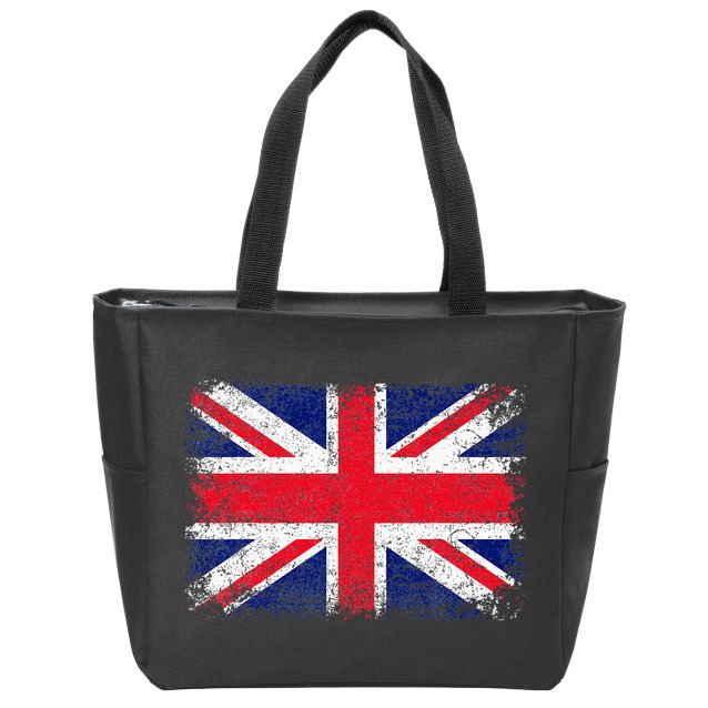 Union Jack Flag United Kingdom Great Britain England Zip Tote Bag