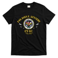 Uss John F. Kennedy Cv67 Aircraft Carrier Veteran Flag T-Shirt