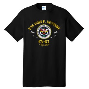 Uss John F. Kennedy Cv67 Aircraft Carrier Veteran Flag Tall T-Shirt