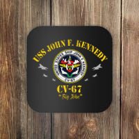 Uss John F. Kennedy Cv67 Aircraft Carrier Veteran Flag Coaster