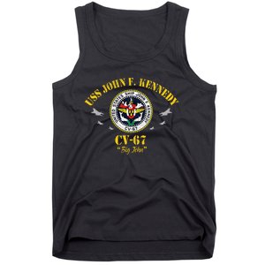 Uss John F. Kennedy Cv67 Aircraft Carrier Veteran Flag Tank Top