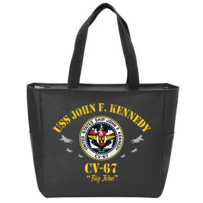 Uss John F. Kennedy Cv67 Aircraft Carrier Veteran Flag Zip Tote Bag