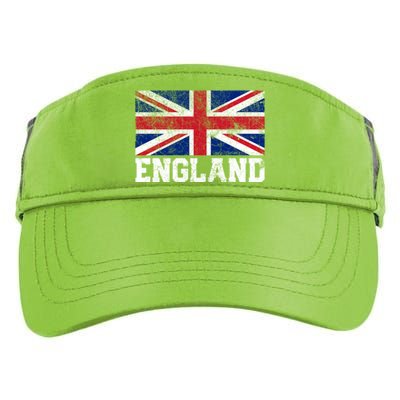 Union Jack Flag Uk England United Kingdom Roots Gift Adult Drive Performance Visor