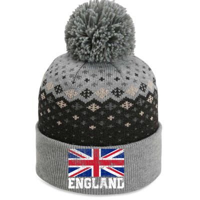 Union Jack Flag Uk England United Kingdom Roots Gift The Baniff Cuffed Pom Beanie