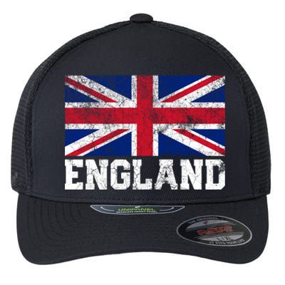 Union Jack Flag Uk England United Kingdom Roots Gift Flexfit Unipanel Trucker Cap