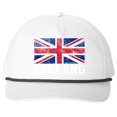 Union Jack Flag Uk England United Kingdom Roots Gift Snapback Five-Panel Rope Hat