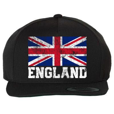 Union Jack Flag Uk England United Kingdom Roots Gift Wool Snapback Cap