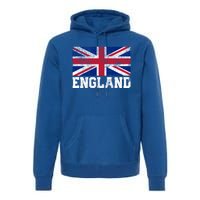 Union Jack Flag Uk England United Kingdom Roots Gift Premium Hoodie