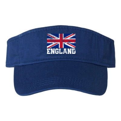 Union Jack Flag Uk England United Kingdom Roots Gift Valucap Bio-Washed Visor