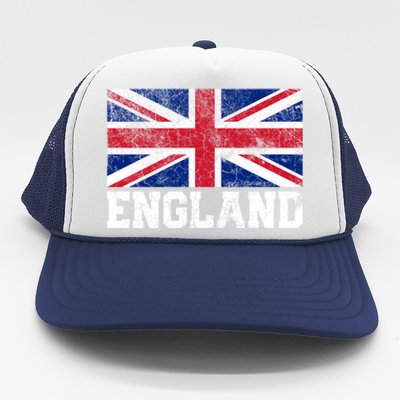 Union Jack Flag Uk England United Kingdom Roots Gift Trucker Hat