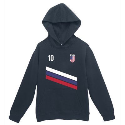 USA Jersey Soccer, Retro 10 American Football USA Soccer Urban Pullover Hoodie