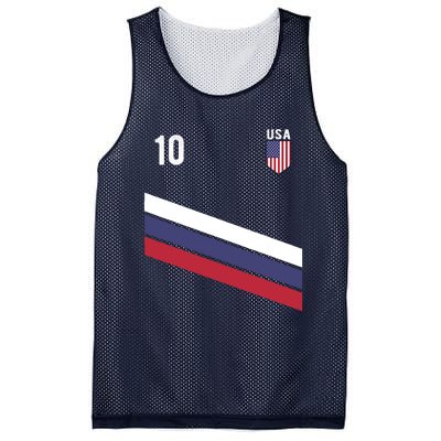 USA Jersey Soccer, Retro 10 American Football USA Soccer Mesh Reversible Basketball Jersey Tank