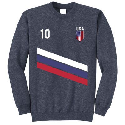 USA Jersey Soccer, Retro 10 American Football USA Soccer Sweatshirt