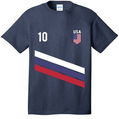 USA Jersey Soccer, Retro 10 American Football USA Soccer T-Shirt