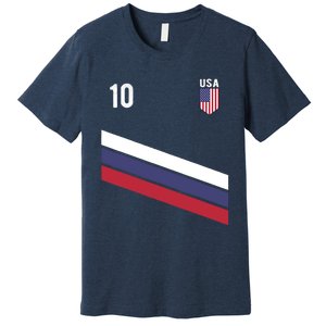 USA Jersey Soccer, Retro 10 American Football USA Soccer Premium T-Shirt