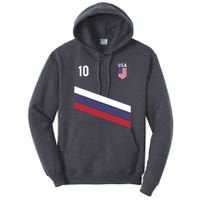 USA Jersey Soccer, Retro 10 American Football USA Soccer Tall Hoodie