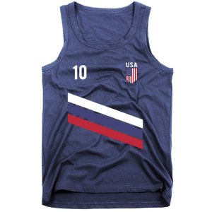 USA Jersey Soccer, Retro 10 American Football USA Soccer Tank Top