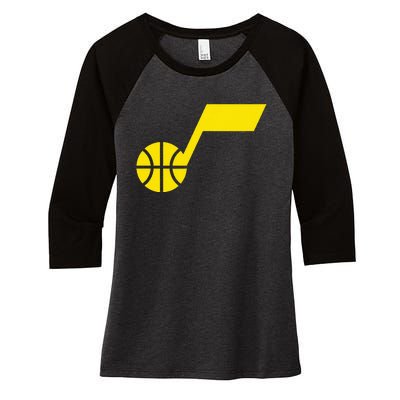 Utah Jazz Women's Tri-Blend 3/4-Sleeve Raglan Shirt