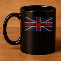 Union Jack With City Called Word Art Gift 11oz C Handle Ceramic Mug